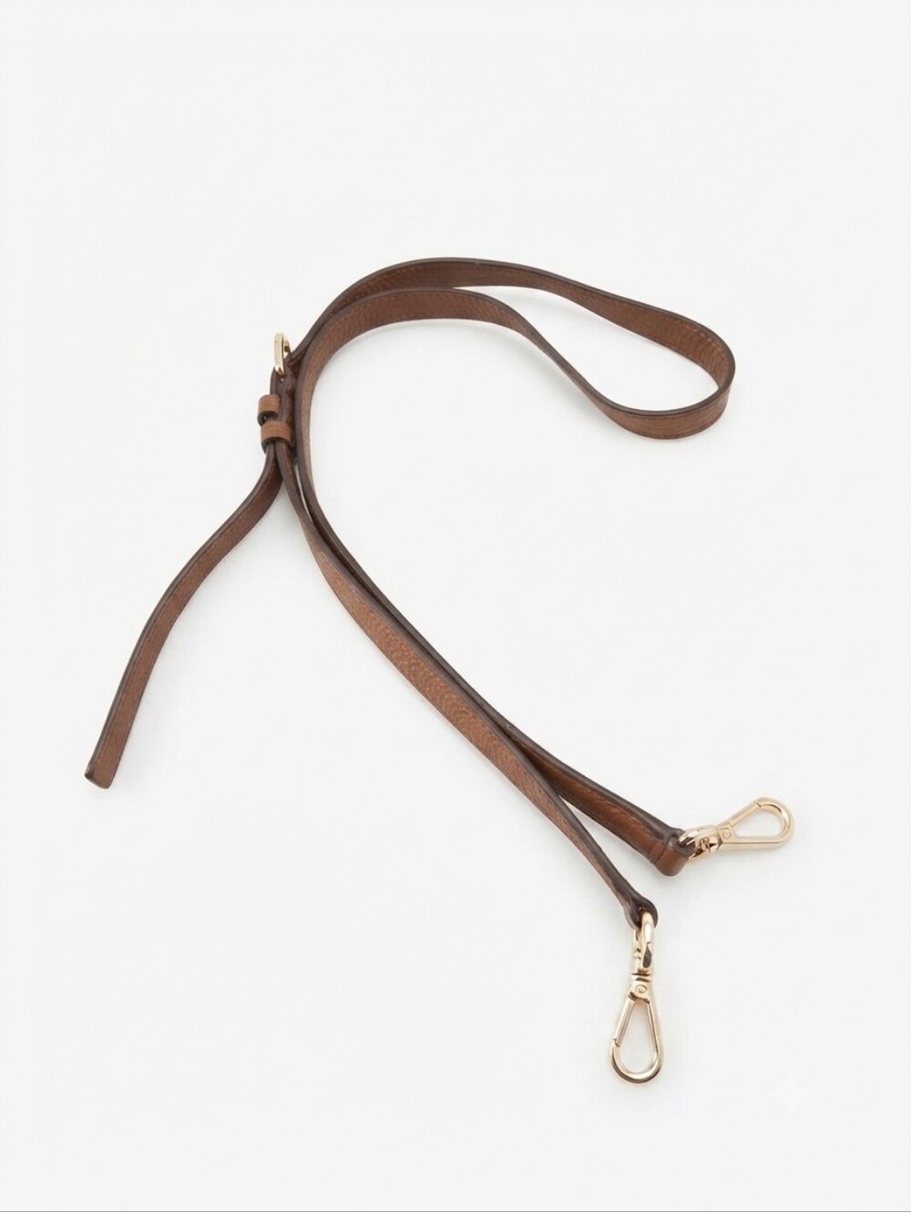 Michael Kors Replacement Crossbody Strap Brown Pebble Leather Gold Hardware 43"